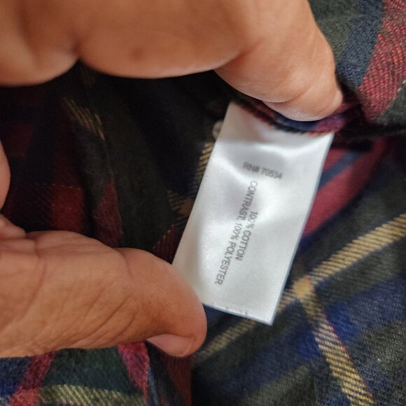 Orvis Perfect Flannel Shirt Long Sleeve Button Down Plaid Pockets Men's Medium - Picture 10 of 16